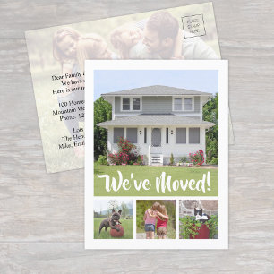 5 Photo New Home Picture Change of Address Moving Announcement Postcard