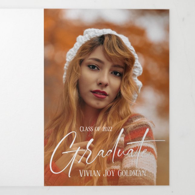 5 Photo Trifold Graduation Announcement Card (Cover)