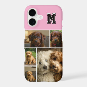 5 Photos and Personalised Monogram Custom Collage