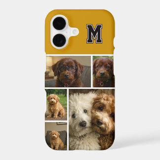 5 Photos and Personalized Monogram Custom Collage