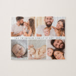 5 Photos Gallery Family Collage Personalised Jigsaw Puzzle<br><div class="desc">Create a personalised jigsaw puzzle featuring a 5-photo family collage for a memorable and engaging gift. This custom puzzle showcases five of your favourite family photos in a beautiful gallery layout, bringing joy and nostalgia as you piece it together. Ideal for family gatherings, holiday gifts, or special occasions, this puzzle...</div>