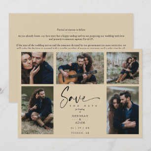5 Photos Gold Chic Trendy Collage Wedding Covid19