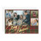 5 photos Merry Christmas elegant script red plaid 