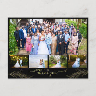 5 photos personalised thank you card template