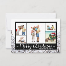 5 Photos Winter Snow - 3x5 Christmas Card