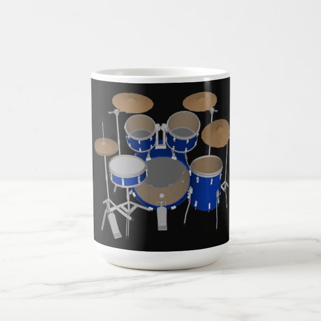 5 Piece Drum Kit: Blue: Coffee Mug: Drums Set Mug (Center)