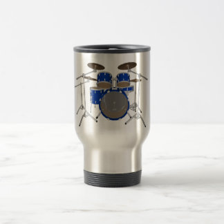 5 Piece Drum Kit - Blue - Coffee Mug - Travel Set