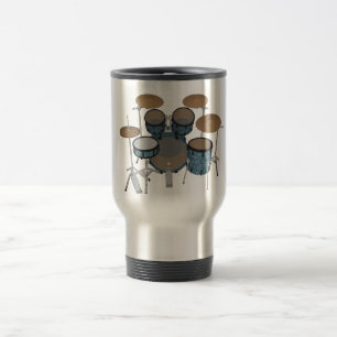5 Piece Drum Kit: Custom Green Finish: Travel Mug