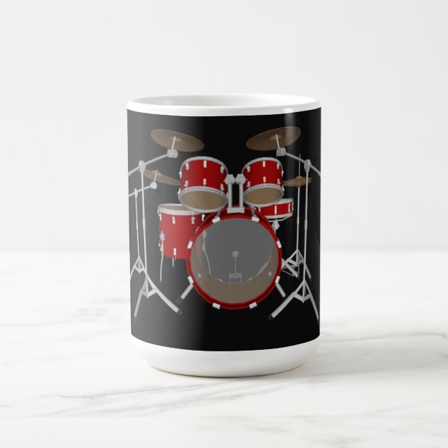 5 Piece Drum Kit - Red - Coffee Mug - Drum Set (Center)