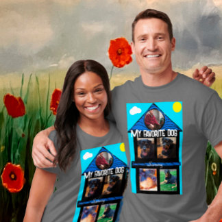 5-place Photo Slots Template Favourite Pet T-Shirt