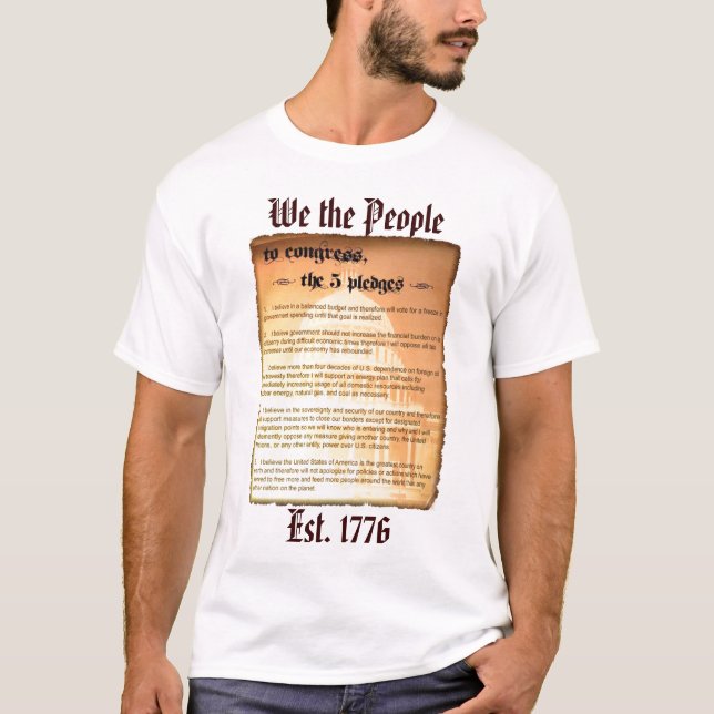 5 Pledges Glenn Beck shirt (Front)