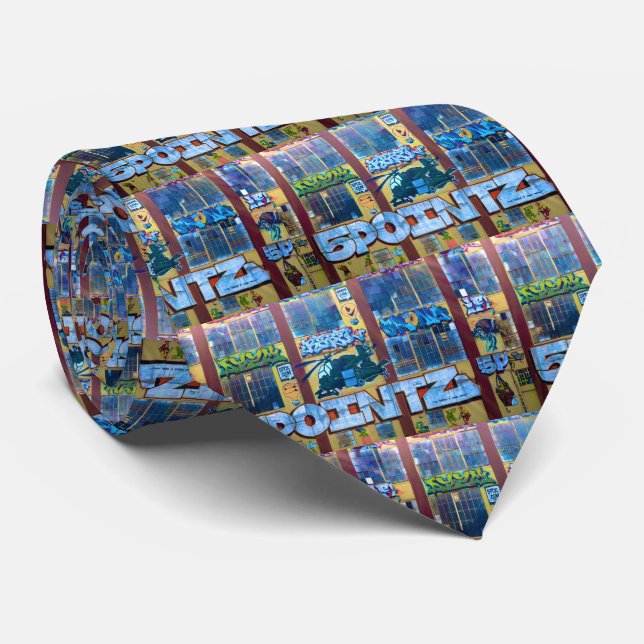 5 Pointz Queens New York Graffiti Landmark Photo Tie (Rolled)