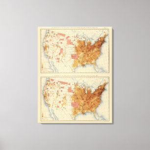 5 Population 1870, 1880 Canvas Print