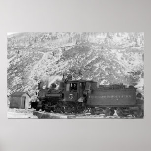 #5 Railroad Engine Colorado & Southern Poster