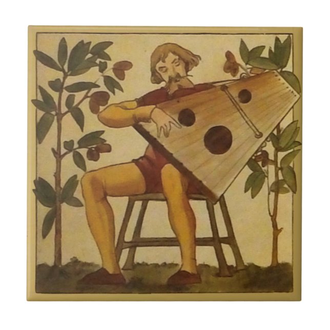 #5 Repro Copeland Medieval Minstrels Music Theme Tile (Front)