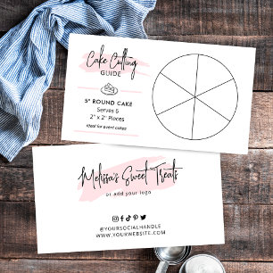 5" Round Birthday Cake Cutting Guide 2x2 Serving Enclosure Card