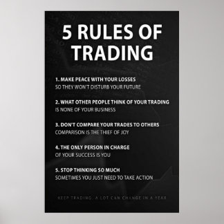 5 Rules Of Trading Poster