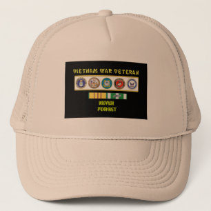 5 SERVICES VIETNAM WAR VET TRUCKER HAT