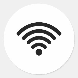 5 Signal wifi sign Classic Round Sticker