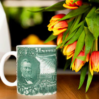 $5 Silver Certificate Mug – 1896 Green Note – His 