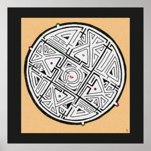 5 solutions maze design poster