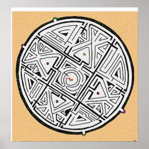 5 solutions maze design poster
