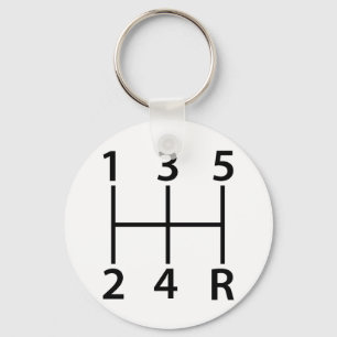 5 speed shift pattern key ring