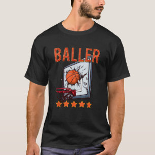 5 Star Baller Funny Basketball T-Shirt