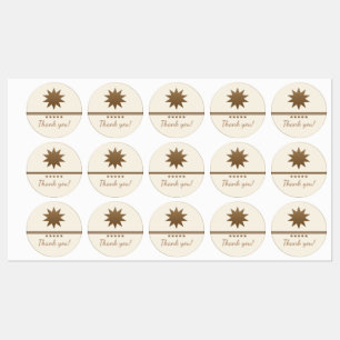 5 Star Brushed Gold Professional Labels