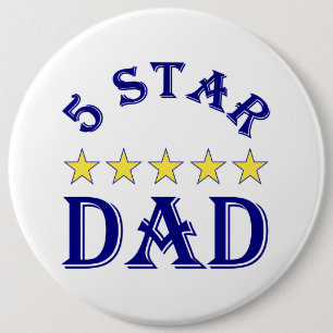 5 Star Dad 6 Cm Round Badge