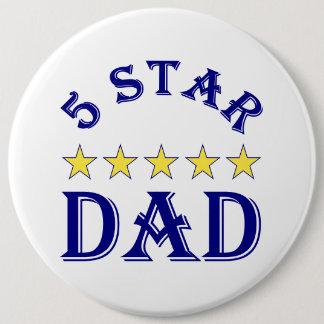5 Star Dad 6 Cm Round Badge