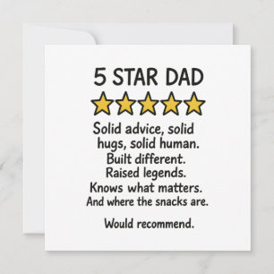 5 Star Dad Card