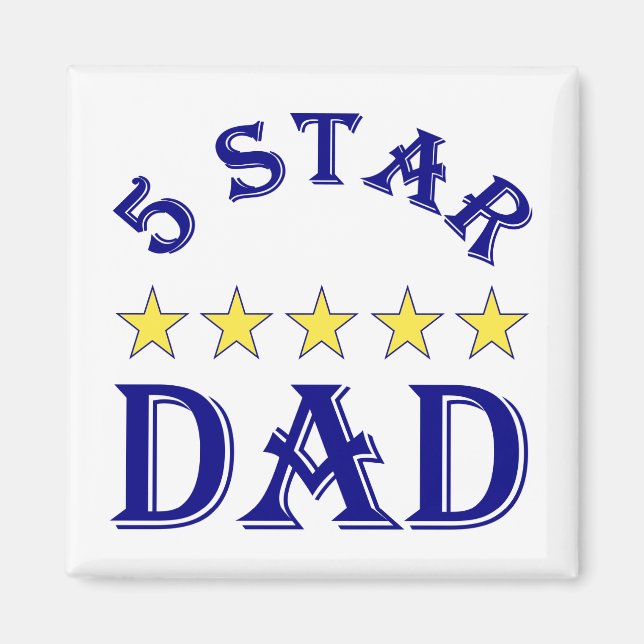 5 Star Dad Magnet (Front)