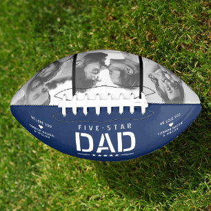 5 STAR DAD Modern Cool 3 Photo Father's Day American Football