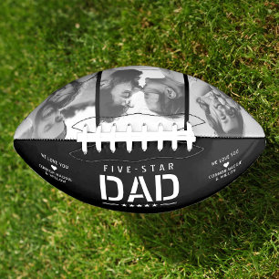 5 STAR DAD Modern Cool 3 Photo Father's Day American Football