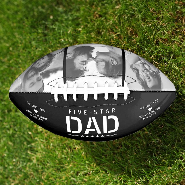 5 STAR DAD Modern Cool 3 Photo Father's Day American Football (Creator Uploaded)