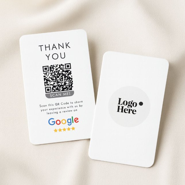 5 Star Google Review With Thank You and QR Code Business Card (Creator Uploaded)