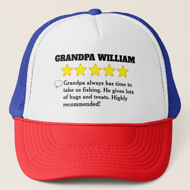 5 Star Grandpa Review  Trucker Hat (Front)
