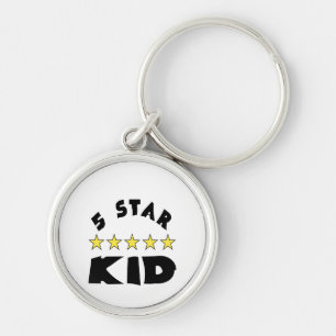 5 Star Kid Black Letters Key Ring