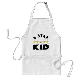 5 Star Kid Black Letters Standard Apron