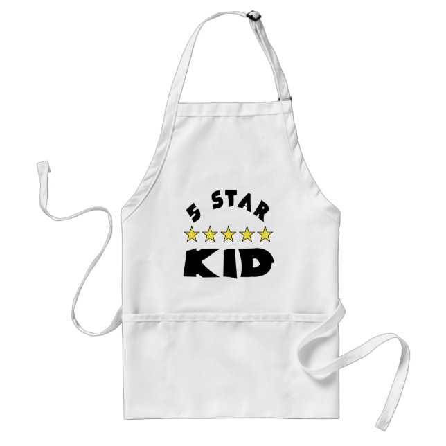 5 Star Kid Black Letters Standard Apron (Front)