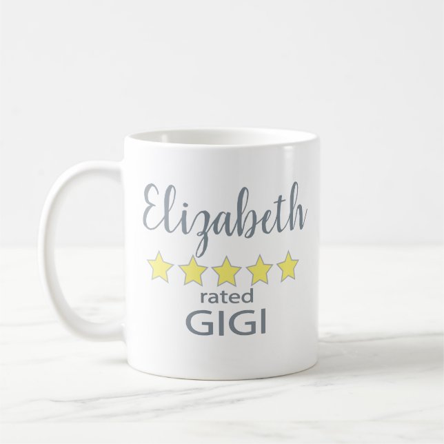 5 Star Rated Gigi Coffee Mug (Left)