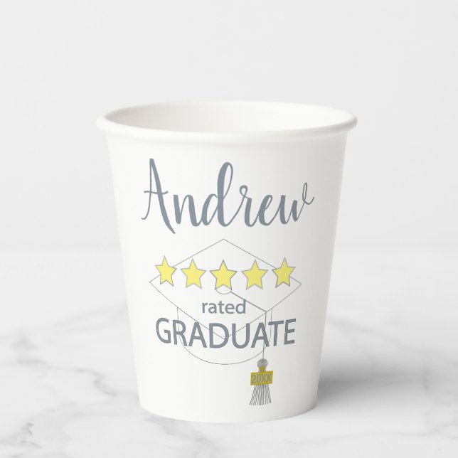 5 Star Rated Graduate Paper Cups (Front)