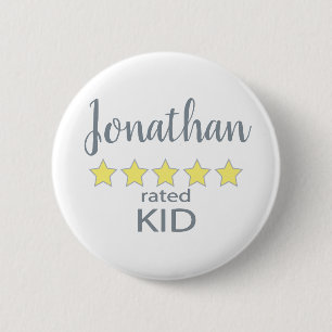 5 Star Rated Kid 6 Cm Round Badge