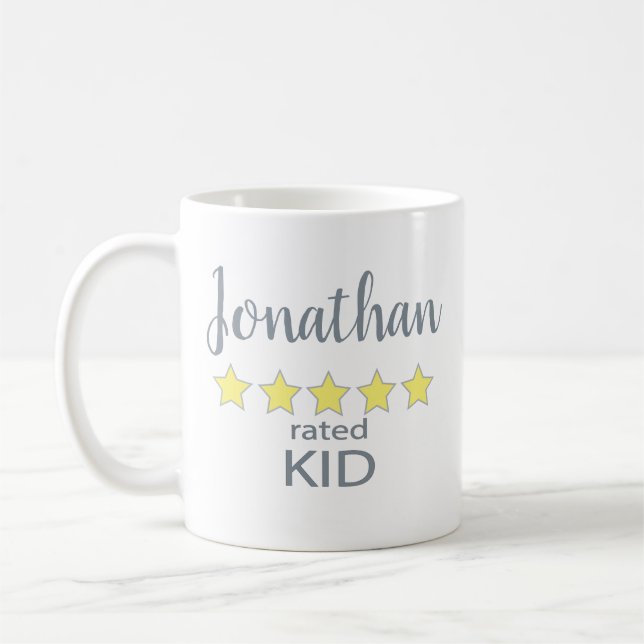 5 Star Rated Kid Coffee Mug (Left)