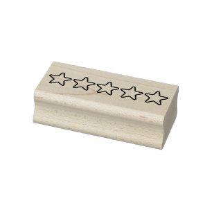 5 Star Rating Rubber Stamp