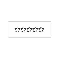 5 Star Rating Rubber Stamp Zazzle