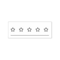 5 star rating stamp. rubber stamp Zazzle