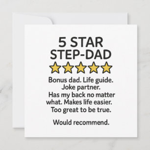 5 Star Step-Dad  Card