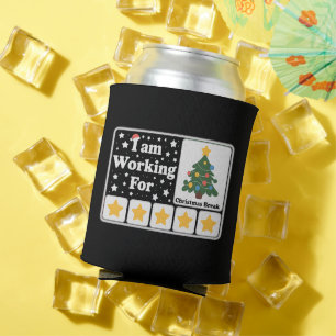 5 Stars Xmas Tree Am Working For Christmas Break Can Cooler
